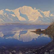 Mount Steller image of oil painting by Alaska Artist David Rosenthal